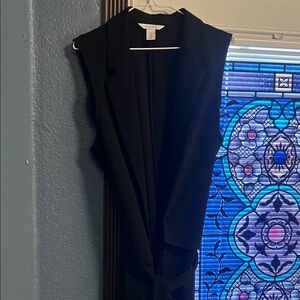 White House Black Market Black Sleeveless Jacket